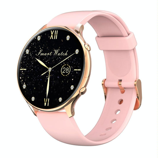 Smart Watch With Body Temp / Heart / Bp / Oxygen / Sleep Monitoring And Menstrual Cycle Prediction - Ip67 Waterproof - Pink