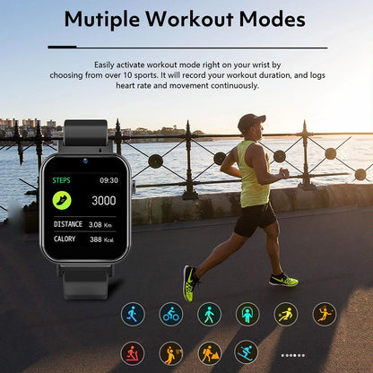 1.75 Inch Ips Smart Watch With Video Chat & Sim Calling 1Gb+16Gb Memory Black