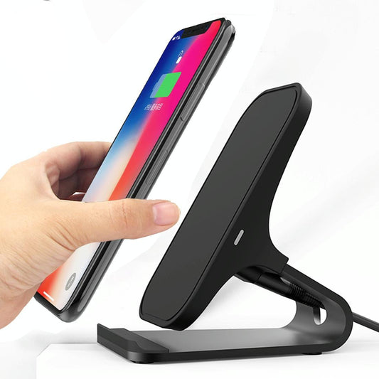 15W Dual Coil Qi Wireless Charger With Fast Charging - Black