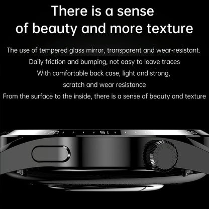 1.36 Inch Round Screen Bluetooth Smart Watch With Leather Strap - Silver