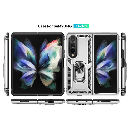 For Samsung Galaxy z Fold4 5G Tpu & Pc Shockproof Phone Case - Dark Green