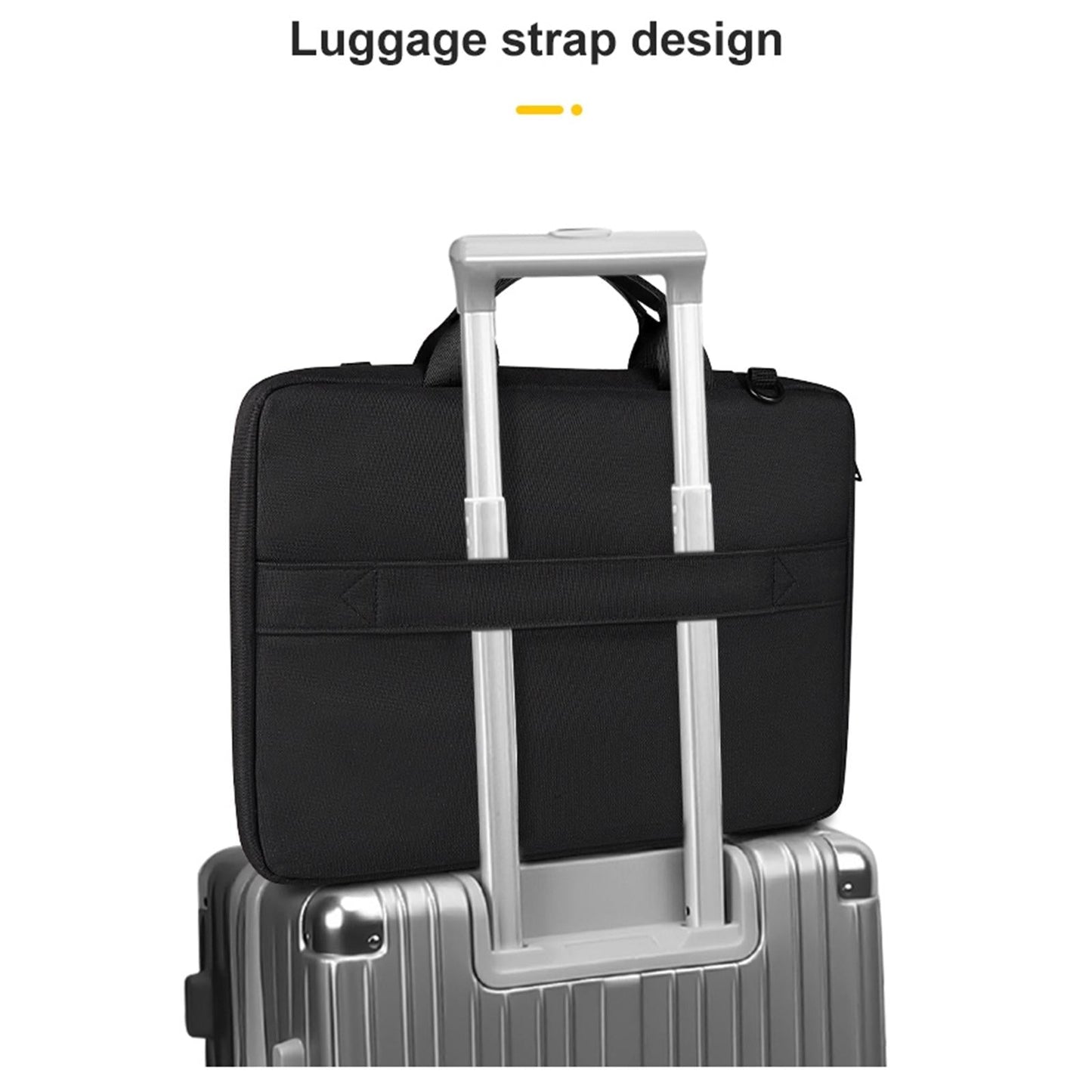 Thickened Polyester Laptop Bag - Fits 14.1-15.4 Inch Devices - Black