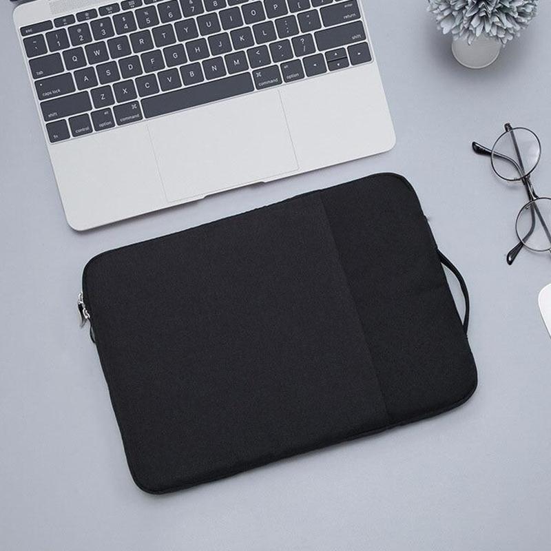Universal Denim Laptop Bag for 15.4 Inch Notebooks - Fits Macbook Air / Pro - Portable & Stylish - 39.2x28.5x2cm - Black