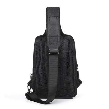 Business Chest Bag Oxford Cloth One Shoulder Crossbody - Black