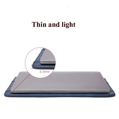 14-15 Inch Thin & Light Microfiber Leather Notebook Liner Bag for Computers - Black
