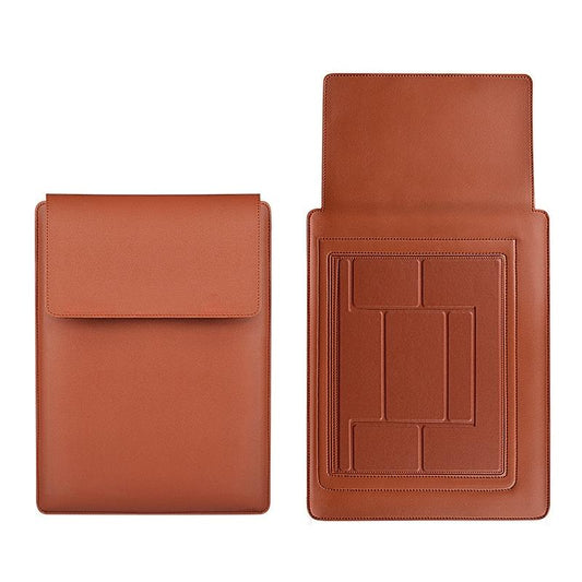 15.4 Inch Laptop Leather Sleeve Carrying Bag - Yellow