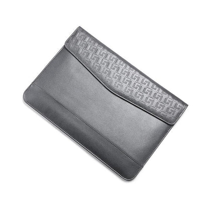 14-15 Inch Ultra-thin Magnetic Holster for Horizontal Embossed Notebook with Liner Bag - Gray