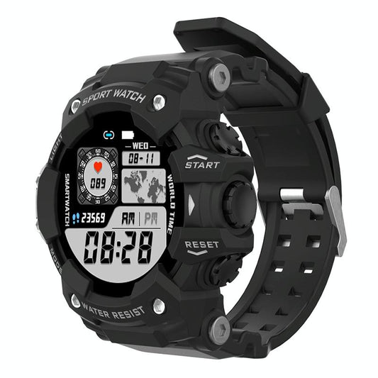 1.28 Inch Waterproof Smart Watch With Heart Rate & Blood Pressure Monitoring - Black