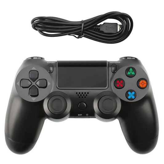 Ps4 Wired Gamepad with Snowflake Button Design - Black