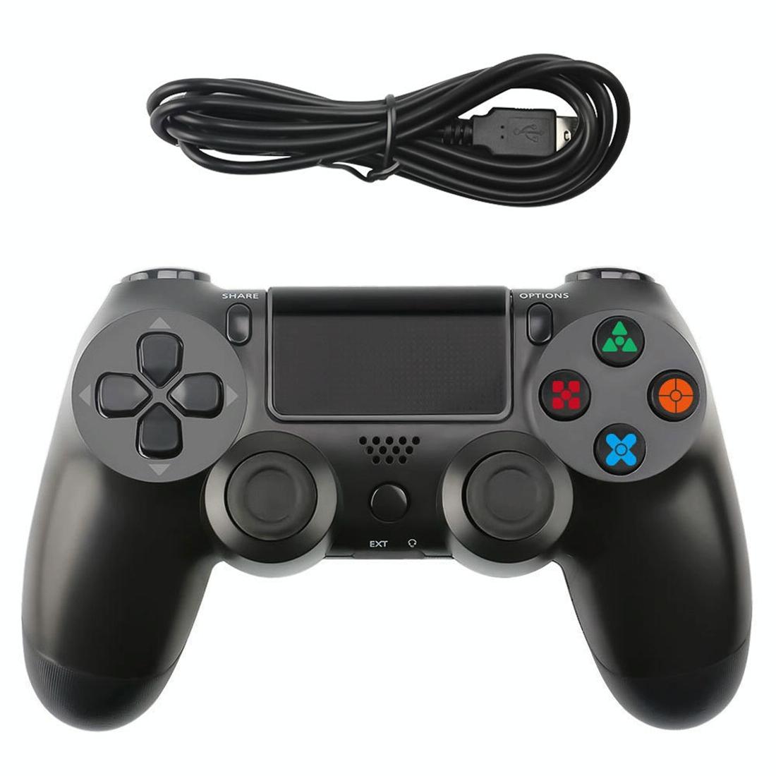 Ps4 Wired Gamepad with Snowflake Button Design - Black