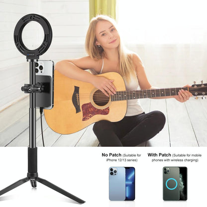 15W Magnetic Wireless Charger With Vlogging Phone Clamp - Black