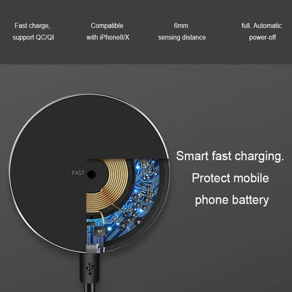 Ultra Thin Wireless Fast Charging Pad - Black