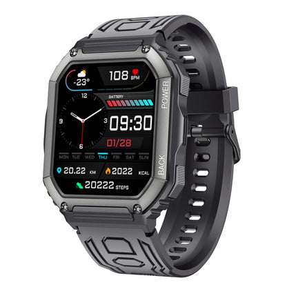 Waterproof Pedometer Sport Smart Watch Support Heart Rate / Blood Pressure Monitoring / Bt Calling - Black