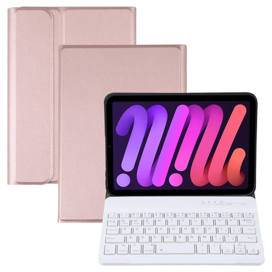 Ultra-Thin Detachable Bluetooth Keyboard Leather Case For Ipad Mini 6 - Black