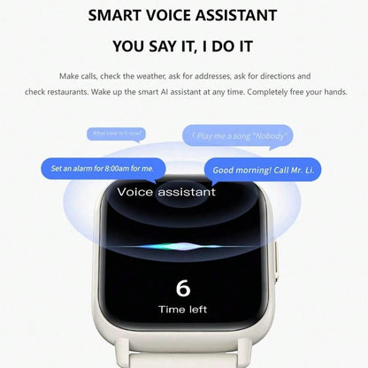 1.83 Inch Ip68 Waterproof Smart Watch Support Body Temperature Monitoring / Heart Rate / Blood Oxygen / Blood Pressure Monitoring - Black