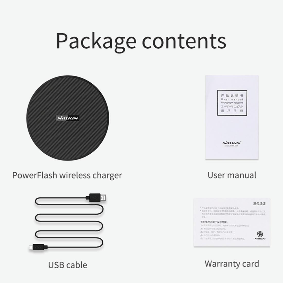 Wireless Charger Pad Aramid Fiber Qi Standard Black