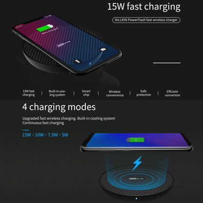 Wireless Charger Pad Aramid Fiber Qi Standard Black