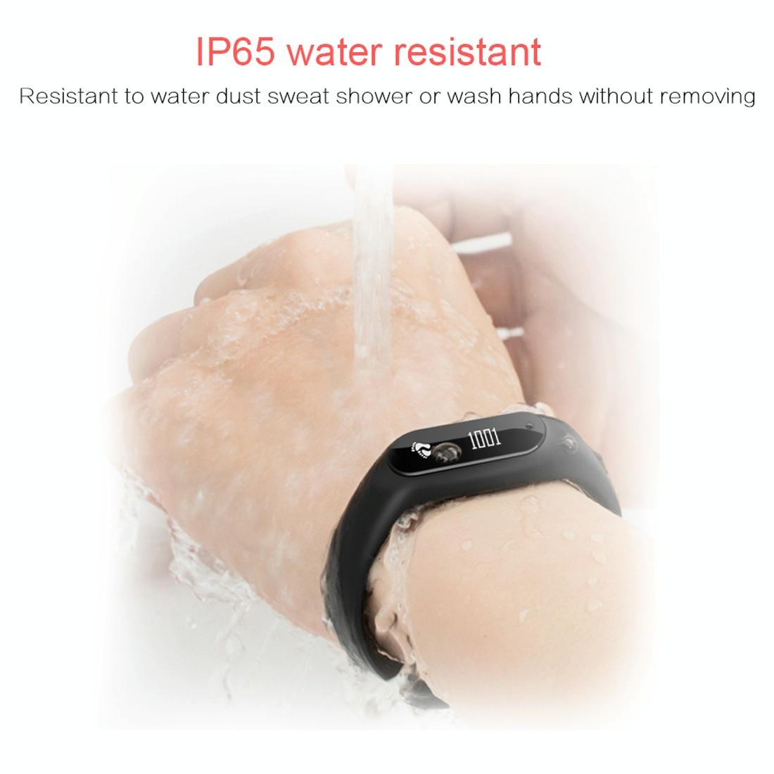 Bluetooth Smart Bracelet With Heart Rate Monitor And Sleep Tracker - Black