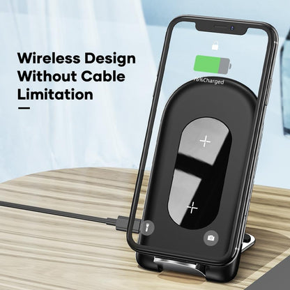 Foldable 15W Wireless Charger For Mobile Phones Black
