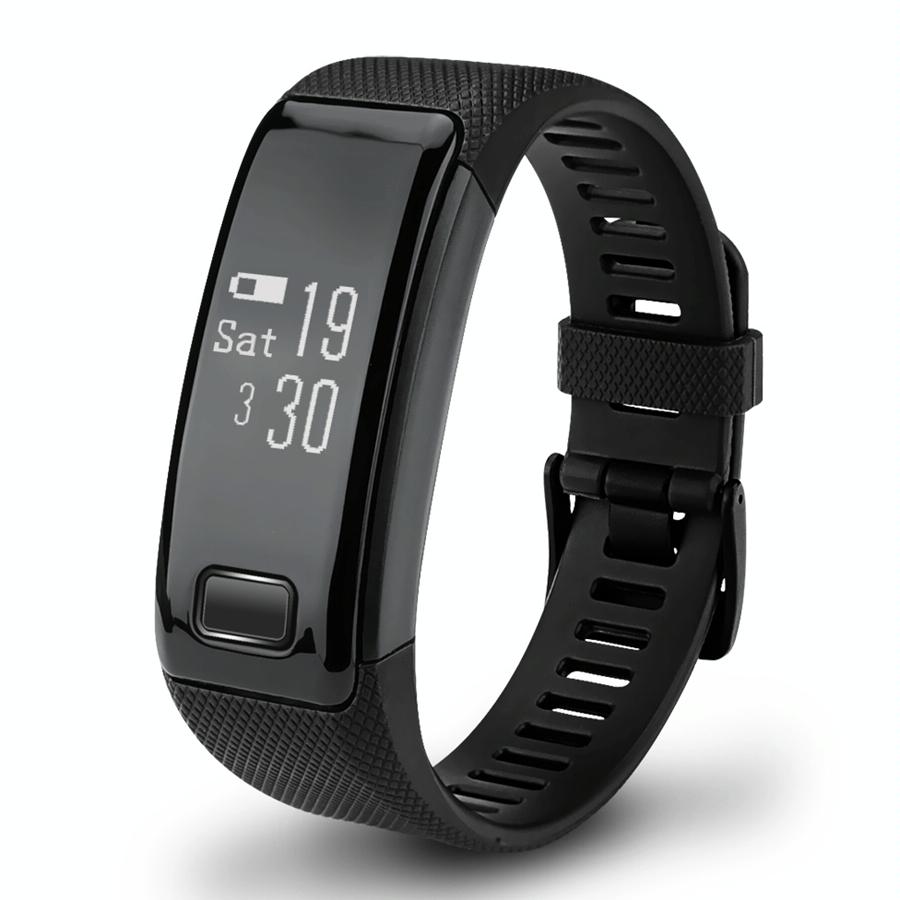 Smart Oled Bracelet - Waterproof Pedometer Bp Hr Blood Oxygen - Android / Ios - Black