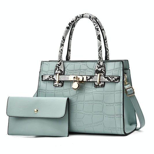 Large Capacity 2-in-1 Stone Pattern Bags - Versatile and Spacious - Green