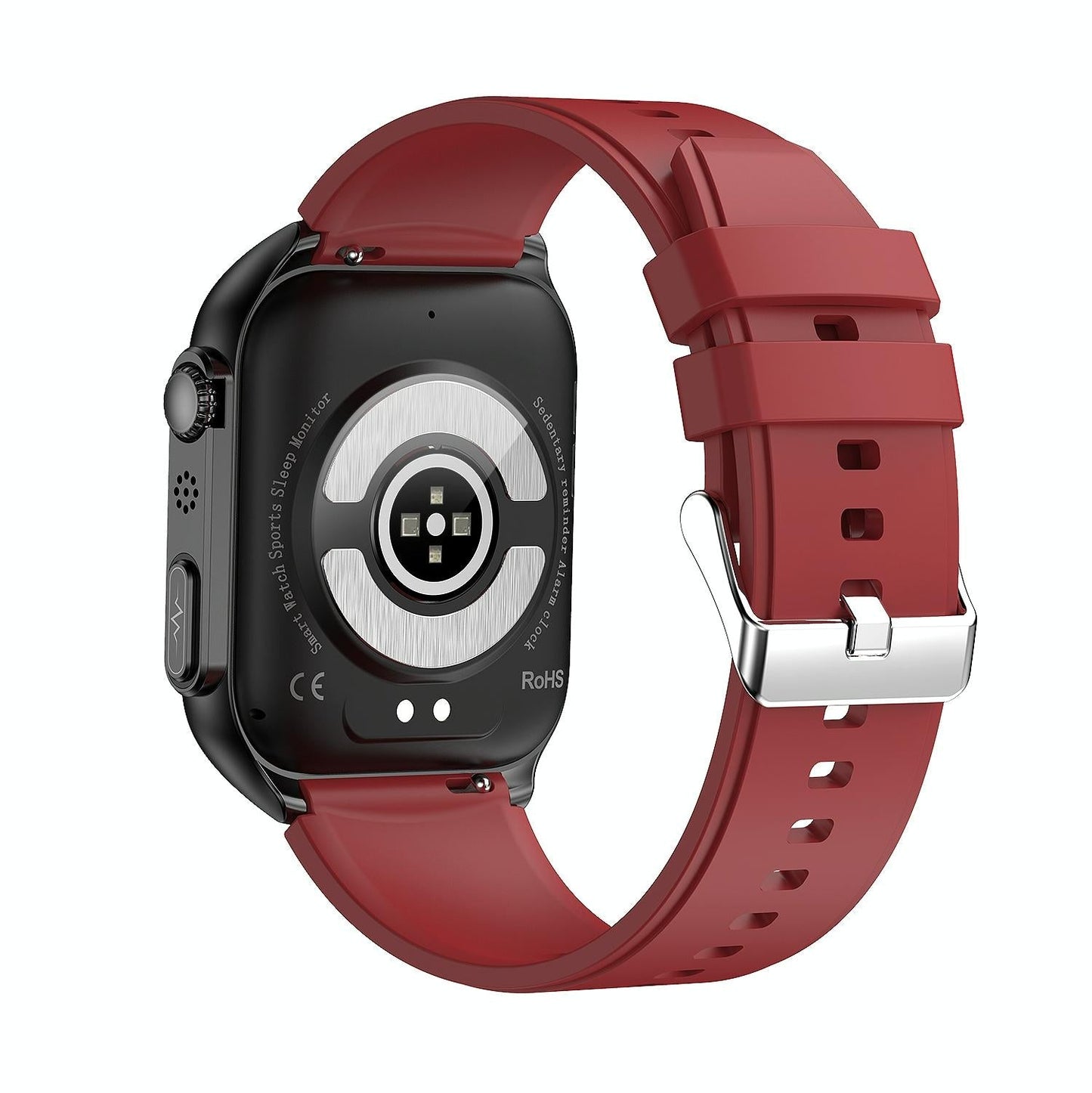 1.96 Inch Ip67 Waterproof Silicone Band Smart Watch Supports Ecg / Remote Families Care / Bluetooth Call / Body Temperature Monitoring - Blue