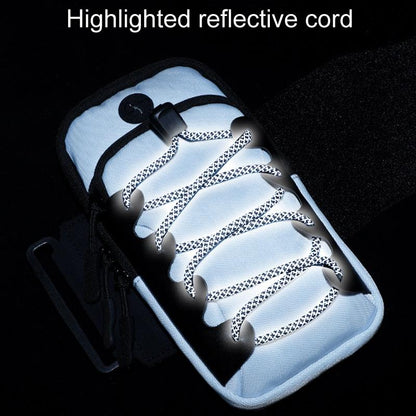 Reflective Cell Phone Arm Bag For Outdoor Fitness - Light Blue