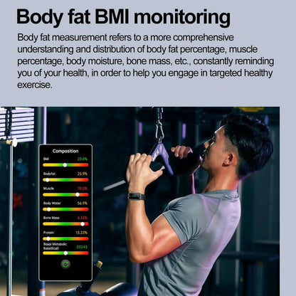 Waterproof Ecg Smart Watch For Health Monitoring - Ip68 - Blue