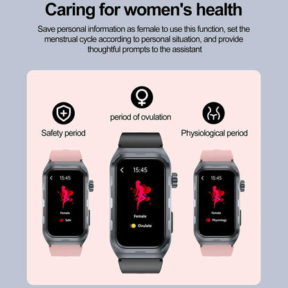Waterproof Ecg Smart Watch For Health Monitoring - Ip68 - Blue