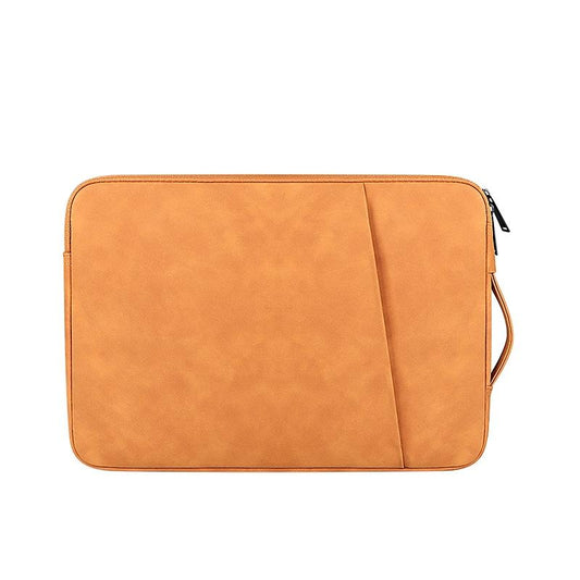 13.3 Inch Sheepskin Notebook Inner Bag - Natural - Cowhide Yellow