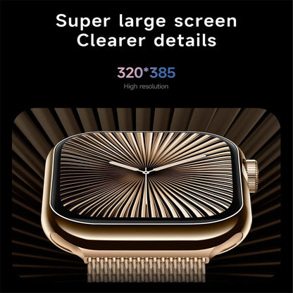 2.04 Inch Colour Screen Smart Watch Steel Strap Support Bluetooth Call - Silver