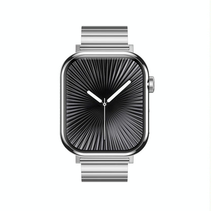 2.04 Inch Colour Screen Smart Watch Steel Strap Support Bluetooth Call - Silver