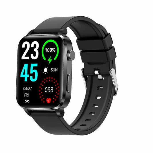 1.7 Inch Hd Square Screen Tpu Strap Smart Watch Supports Body Temperature Monitoring / Blood Oxygen Monitoring - Blue