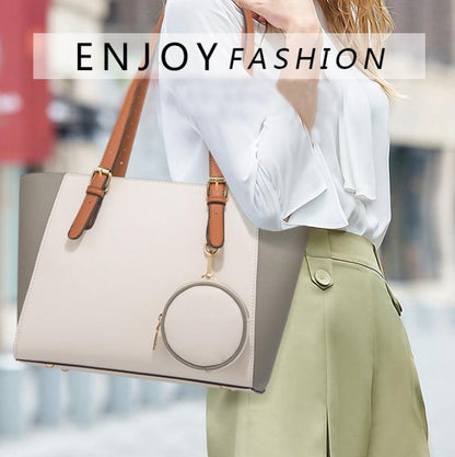 Large Capacity 3-in-1 Fashion Handbag for Women - Black
