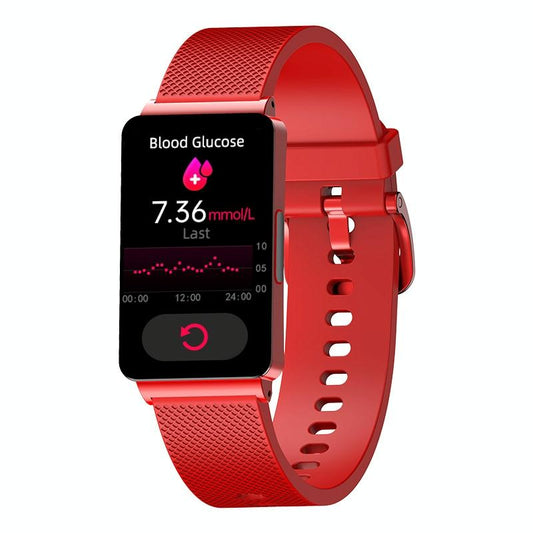 Smart Health Monitoring Watch With Colour Screen - Red