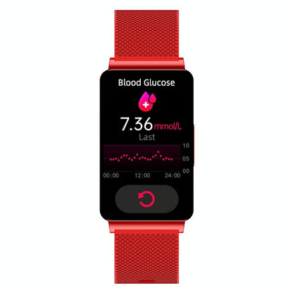 Smart Health Monitoring Watch With Colour Screen - Red