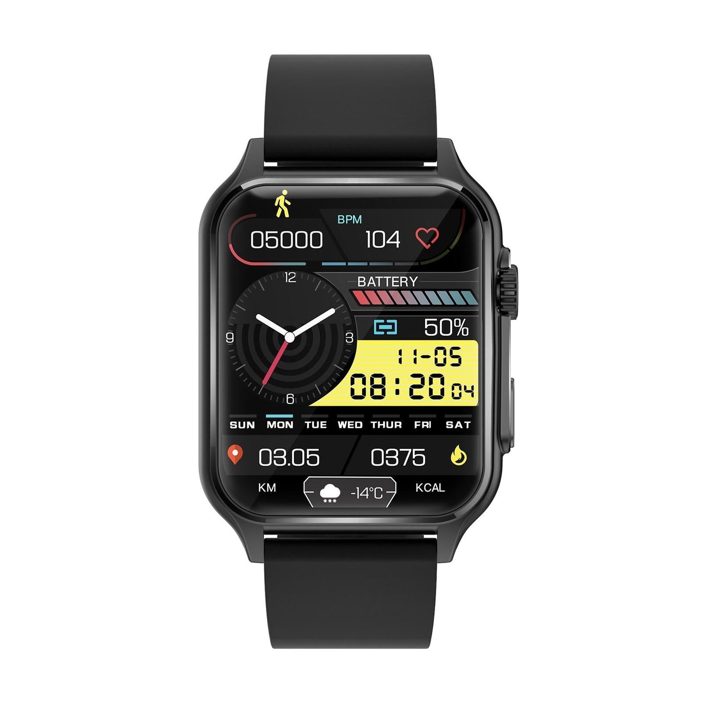 1.96 Inch Ips Screen Smart Watch Supports Bluetooth Calls / Blood Oxygen Monitoring - Silver