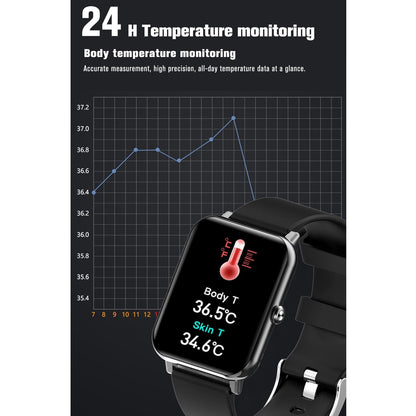 1.69 Inch Tft Screen Ip67 Waterproof Smart Watch Support Body Temperature Monitoring / Sleep Monitoring / Heart Rate Monitoring / Incoming Call Reminder - Pink