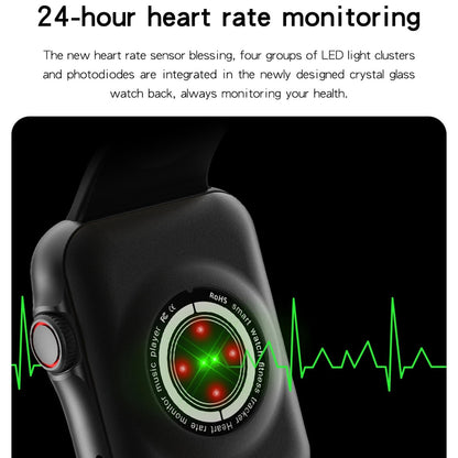 1.6 Inch Waterproof Smart Watch With Ips Colour Screen Sport Sleep Heart Rate Monitoring - Grey