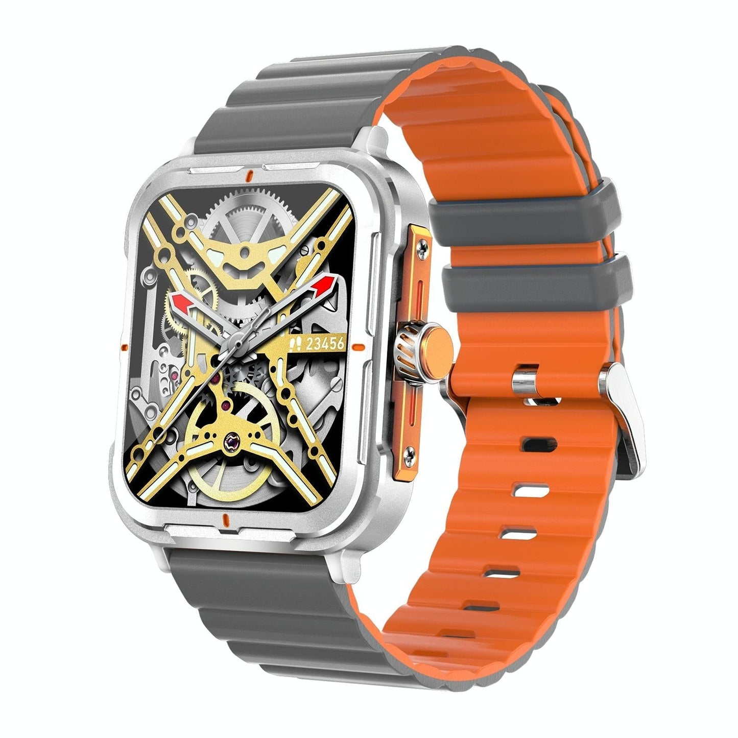 1.9 Inch Tft Square Screen Smart Watch Supports Blood Pressure Monitoring - Silver