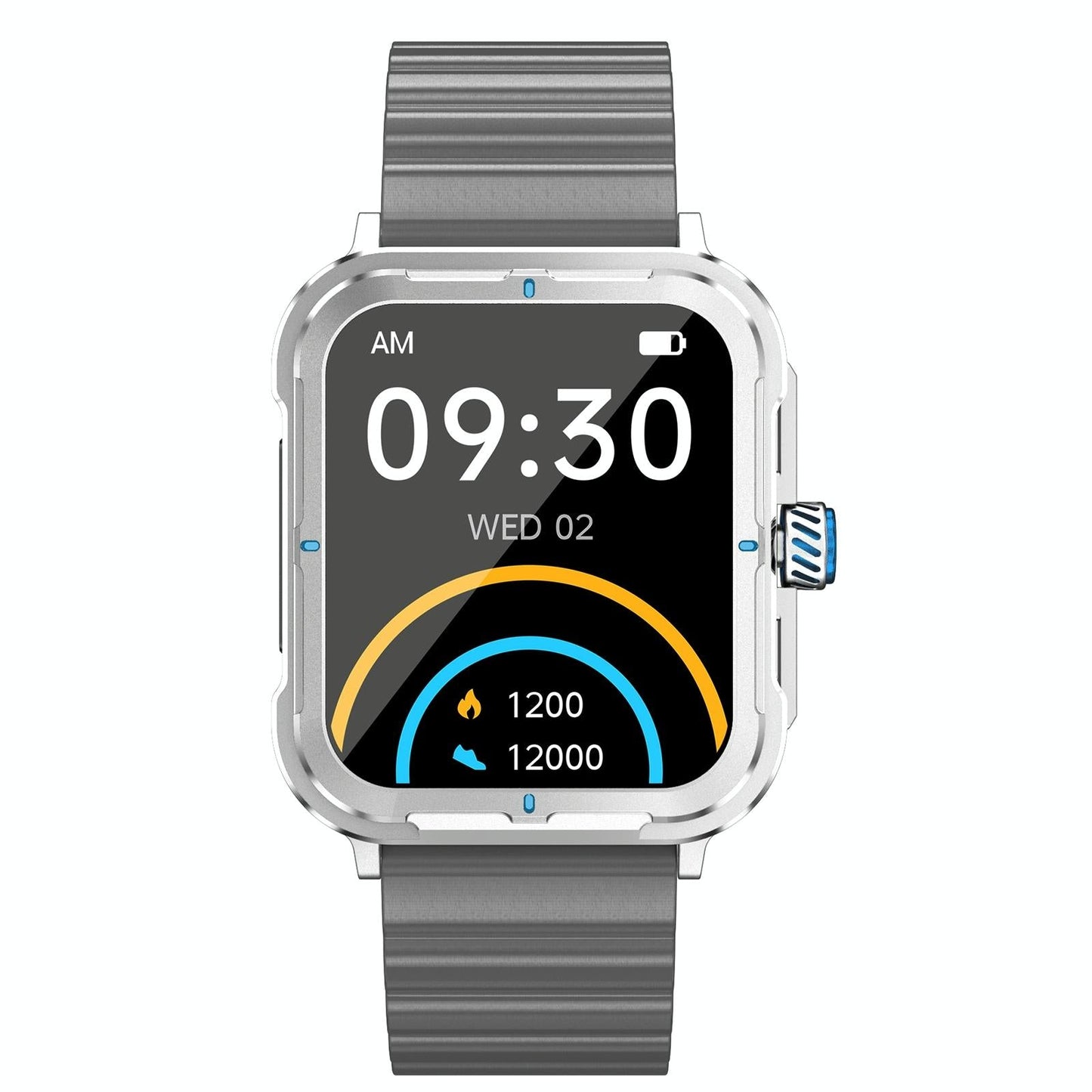 1.9 Inch Tft Square Screen Smart Watch Supports Blood Pressure Monitoring - Silver