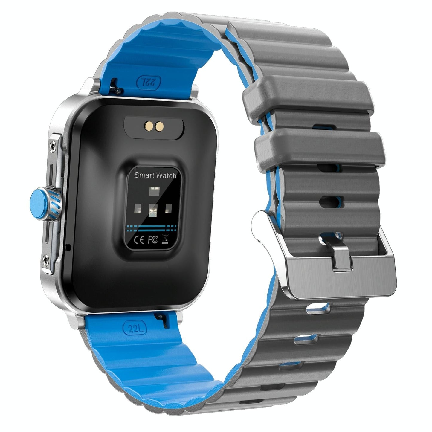 1.9 Inch Tft Square Screen Smart Watch Supports Blood Pressure Monitoring - Silver