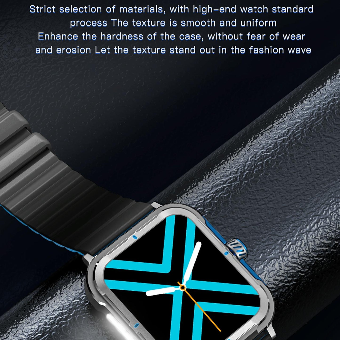1.9 Inch Tft Square Screen Smart Watch Supports Blood Pressure Monitoring - Silver