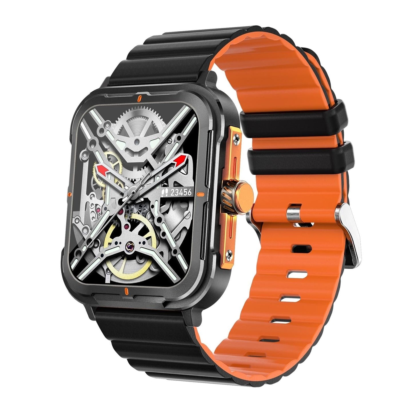 1.9 Inch Tft Square Screen Smart Watch Supports Blood Pressure Monitoring - Silver