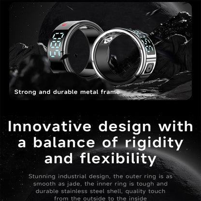 Smart Ring Gesture Control Health Monitoring Sports Modes - Silver