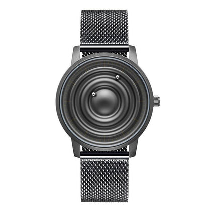 Stainless Steel Men Quartz Watch with Magnetic Strap - 40mm - Rose Gold