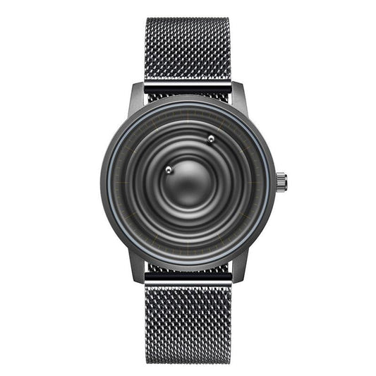 Stainless Steel Men Quartz Watch with Magnetic Strap - 40mm - Rose Gold