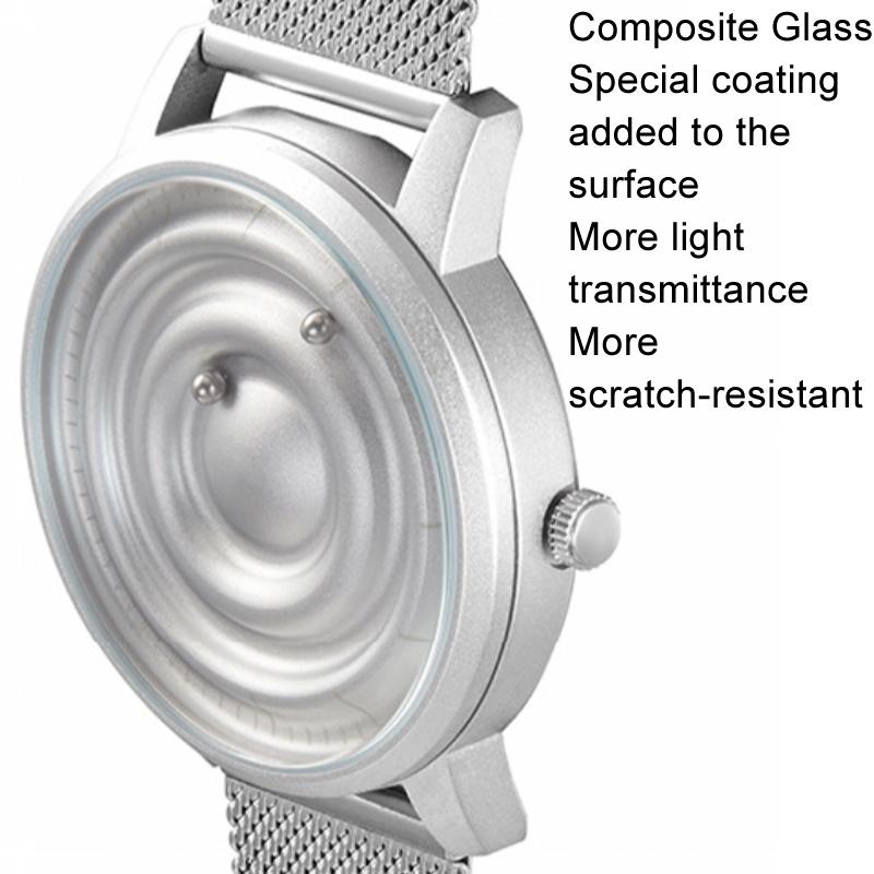 Stainless Steel Men Quartz Watch with Magnetic Strap - 40mm - Rose Gold