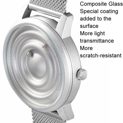 Stainless Steel Men Quartz Watch with Magnetic Strap - 40mm - Rose Gold