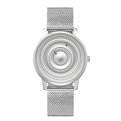 Stainless Steel Men Quartz Watch with Magnetic Strap - 40mm - Rose Gold